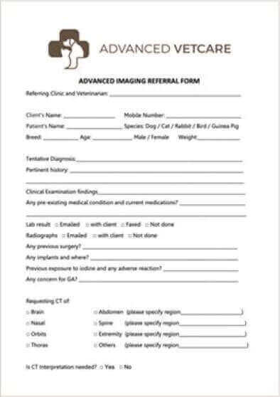 Vet Referral Form Vet Referral Form